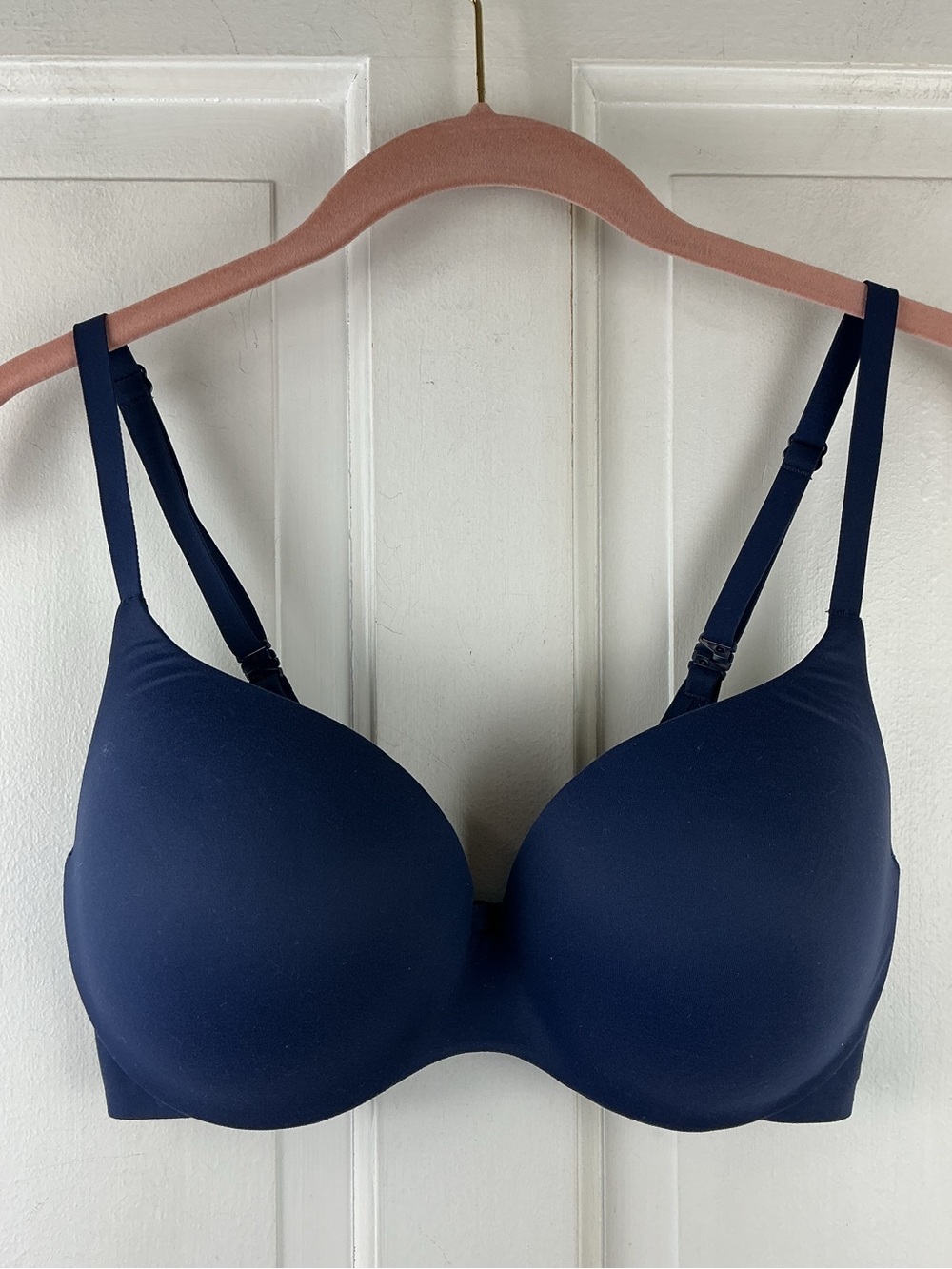 Victoria's Secret Perfect Shape Bra 32DD Womens Padded Underwired Navy